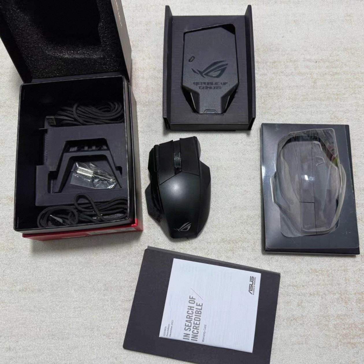 ROG 斯巴达X双模无线鼠标快速充电光学电竞游戏笔记本电脑台式USB