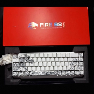 美加狮FIRE 68 ULTRA磁轴键盘限定版联名浮世绘主题游戏电竞键盘
