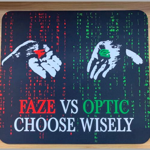 Faze Clan银河战舰 X Optic 火影忍者联名限量游戏鼠标垫