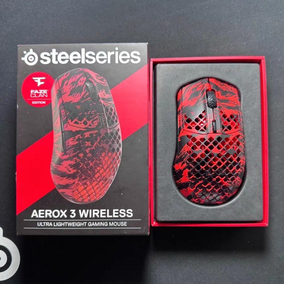 赛睿Steelseries AEROX3无线三模镂空游戏电竞电脑轻量化侧键鼠标