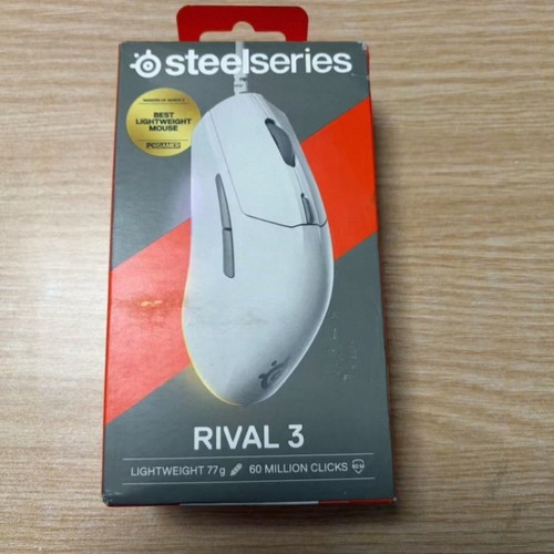 赛睿Steelseries RIVAL 3 GEN2白色二代有线游戏电竞光磁微动鼠标