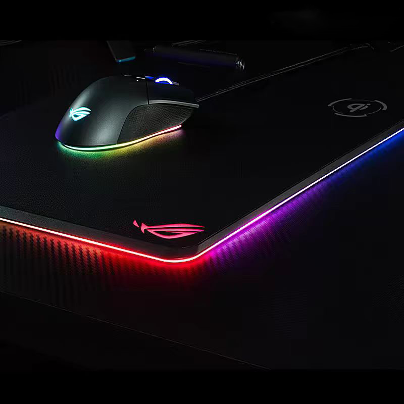 原配配件ROG玩家国度烈焰战甲QI无线充电游戏鼠标RGB发光鼠标垫