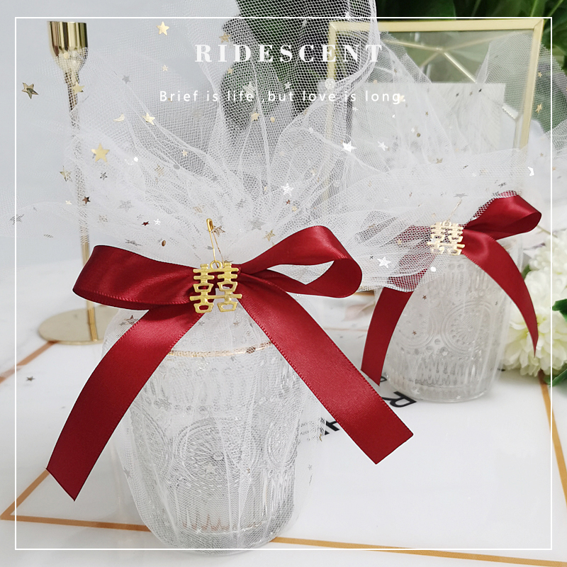 婚礼伴手礼高颜值玻璃杯送伴娘