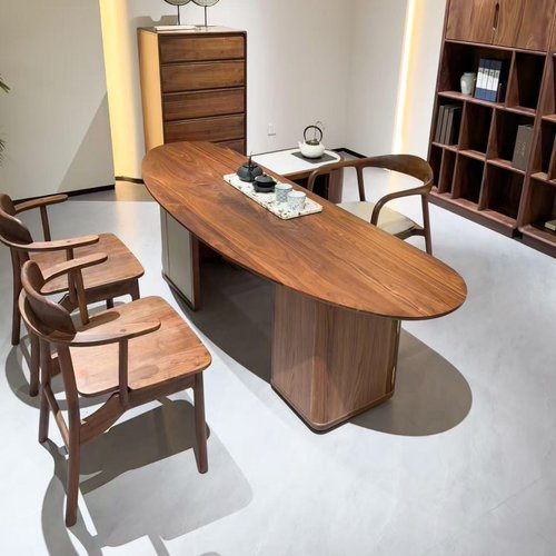 宋式美学新中式实木黑胡桃木轻奢