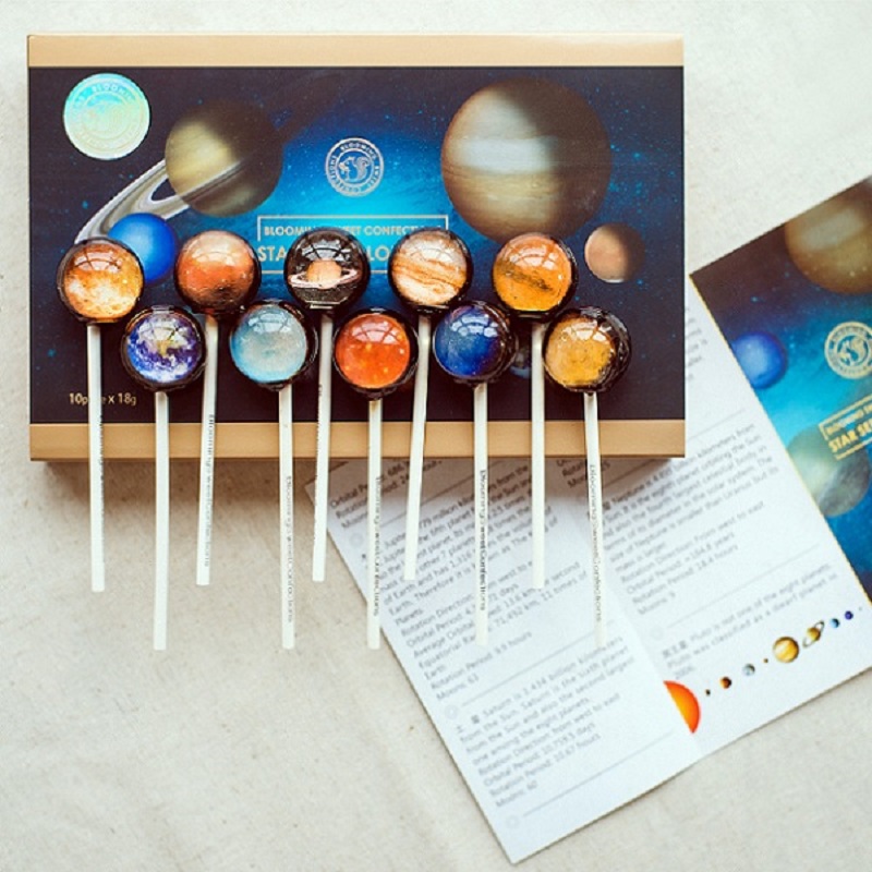 3美国BloomingSweet星球星空棒棒糖果礼盒装正版进口零食送女友礼