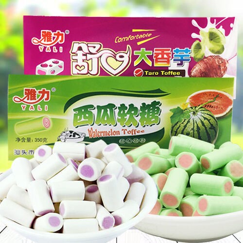 舒心大香芋奶糖西瓜味牛奶软糖雅乐老牌糖果小卖部零食网红食品