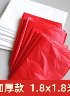 加厚一次性桌布台布塑料圆桌正方形酒席结婚喜宴桌布红色白色家用