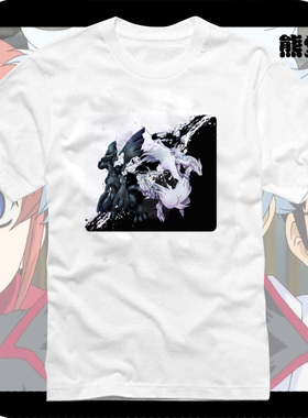 口袋妖怪雷西拉姆酋雷姆 冰龙奎雷姆捷克罗姆黑白神兽上衣服T恤