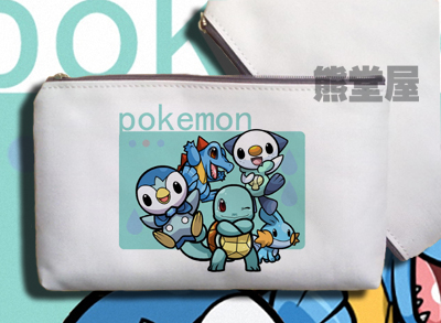 手机手拿包笔袋零钱包化妆包口袋妖怪杰尼龟海獭球小锯鳄圆企鹅