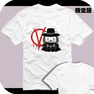 v字仇杀队|V怪客|雨果·维文t恤短袖男女衣服