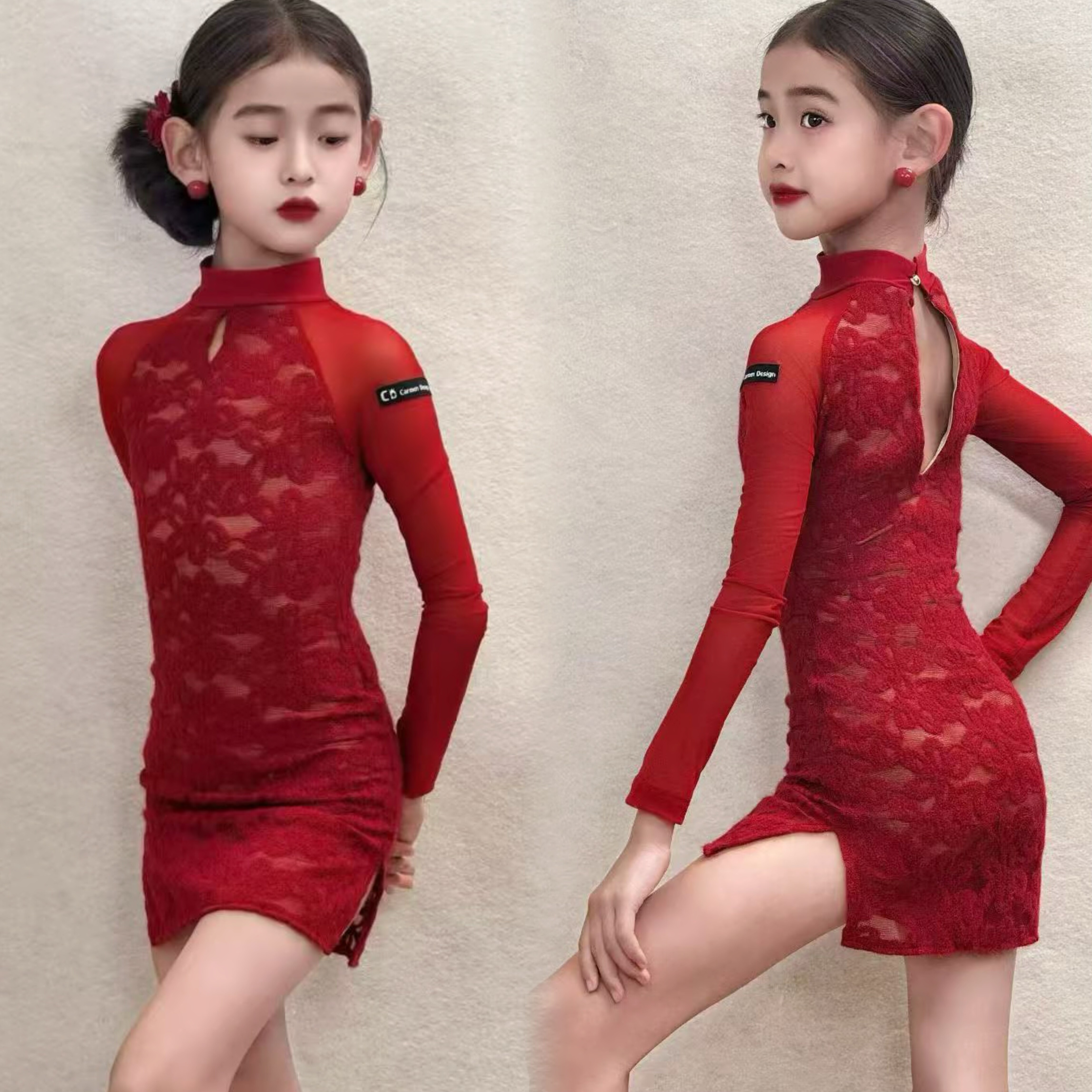 CD卡门2026年新品旗袍小艺考拉丁练功练习服专业舞蹈秋冬透气舒适
