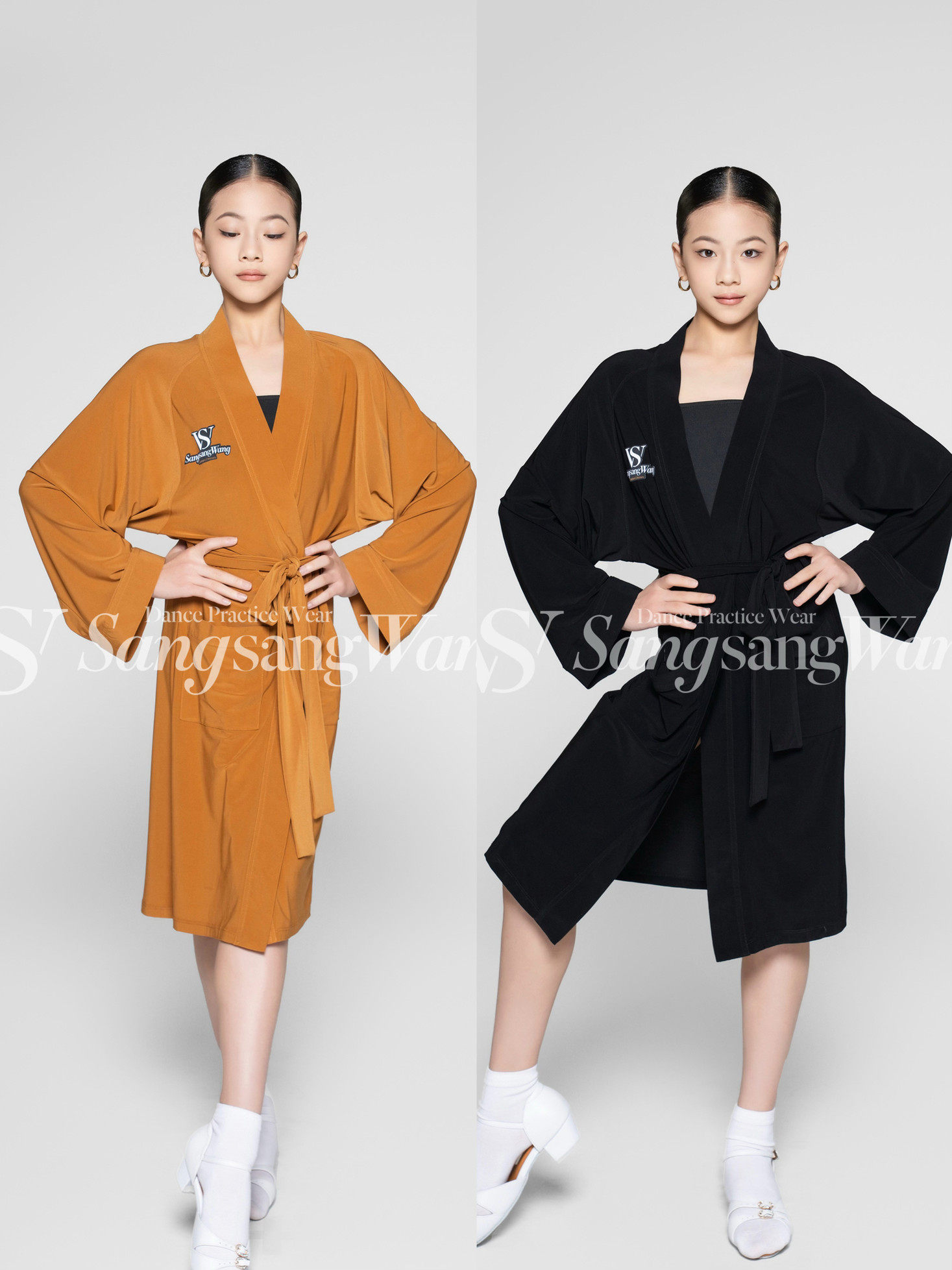 sswang舞服少儿拉丁舞比赛赛袍防寒保暖长袖赛事外套外披女童跳舞