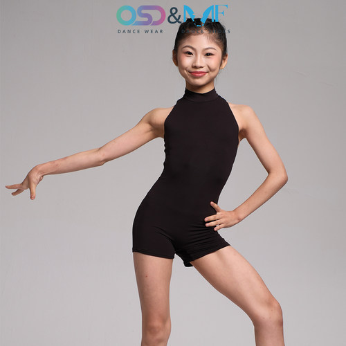 OSD舞服拉丁舞服练习服2025夏少儿童舞蹈套装连体练功服林意涵