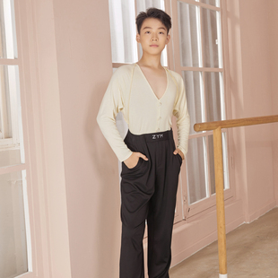 大地系裤子垂感慵懒风ZYM西裤男童拉丁舞服秋百搭N038