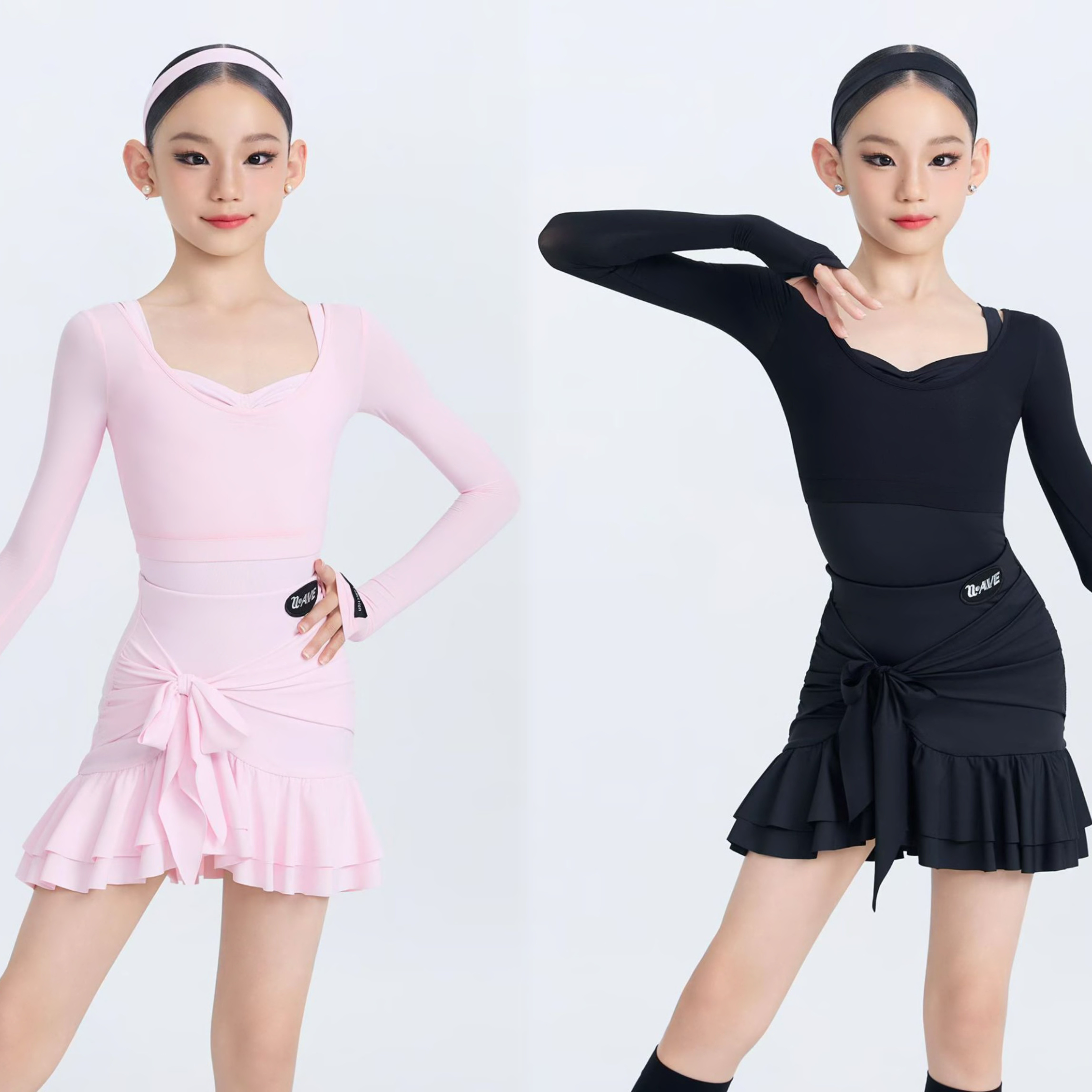WAVE未午2026新款拉丁舞服女童日常少儿服练功服套装【柔幻轻氧】