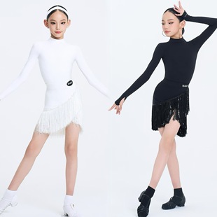 未午舞服wave拉丁舞秋冬少儿拉丁舞服精英光曳交响练习服质感