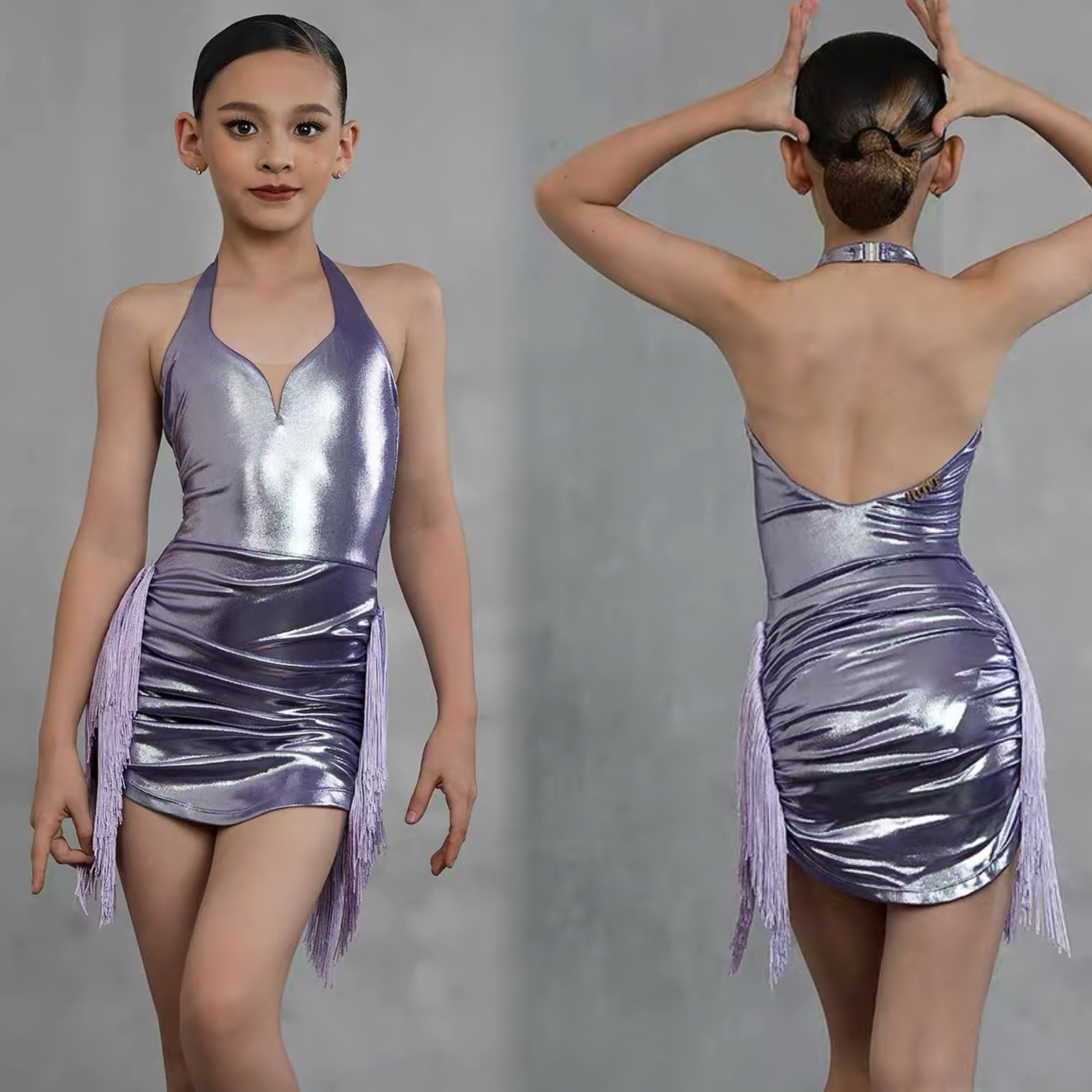 Dancebaby少儿拉丁舞2026新款比赛服高级感新款流苏连衣裙US04