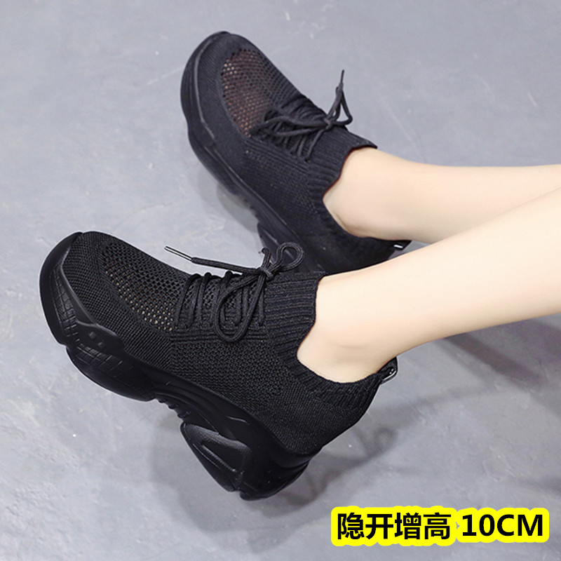 韩国超高跟透气老爹内增高10cm凉鞋