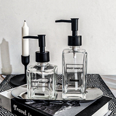 按压式 瓶玻璃洗手液瓶轻奢洗发水沐浴露按压瓶皂液乳液样板间 分装