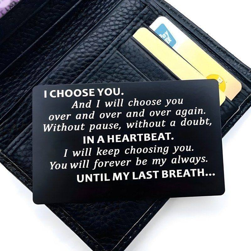 跨境热销父亲节钱包卡片 激光雕刻钱包插卡 父亲节生日礼品圣诞万