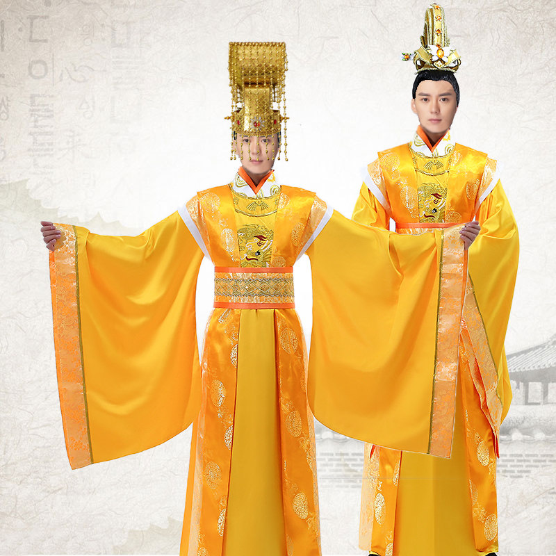 厚缎织锦缎唐代龙袍皇帝皇上服装