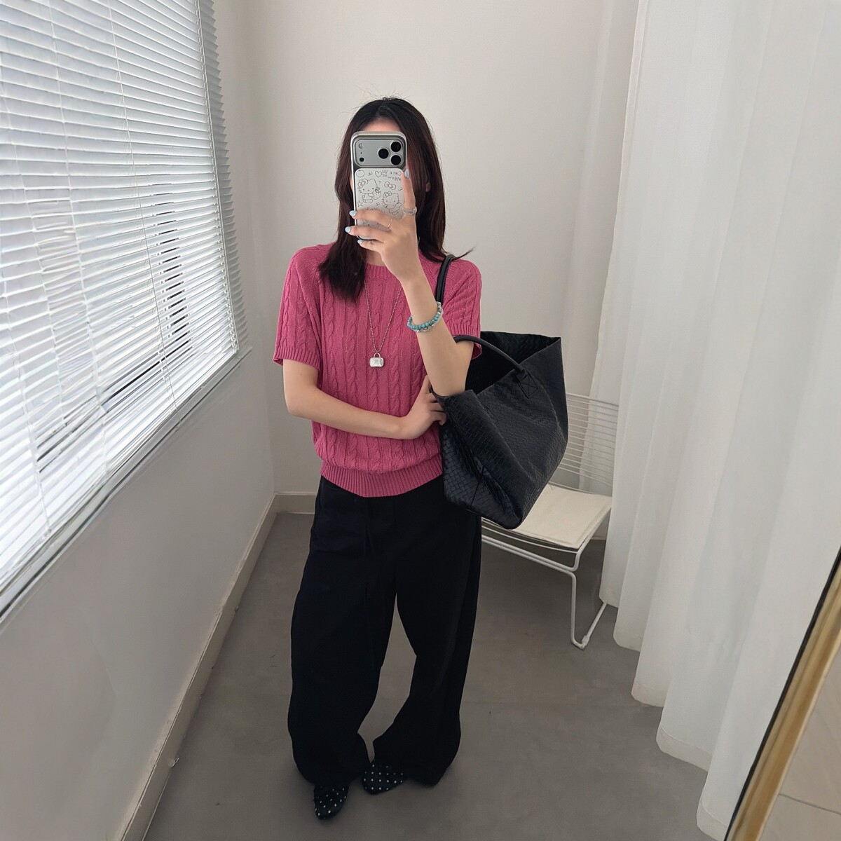 2026夏季新款韩系宽松显瘦圆领麻花亚麻针织短袖女薄款百搭上衣潮