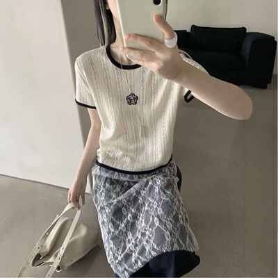 圆领显瘦莱赛尔天丝针织短袖T恤