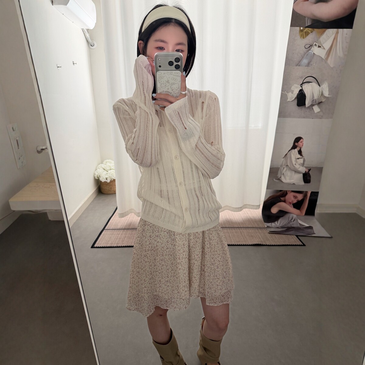 2026夏季新款韩系宽松显瘦圆领镂空亚麻针织长袖开衫女薄款防晒衣