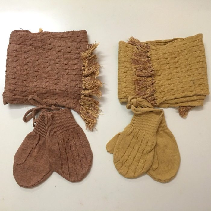 拉比儿童 浪漫意大利扭绳二件套(手套/围巾)女宝宝秋冬保暖围脖