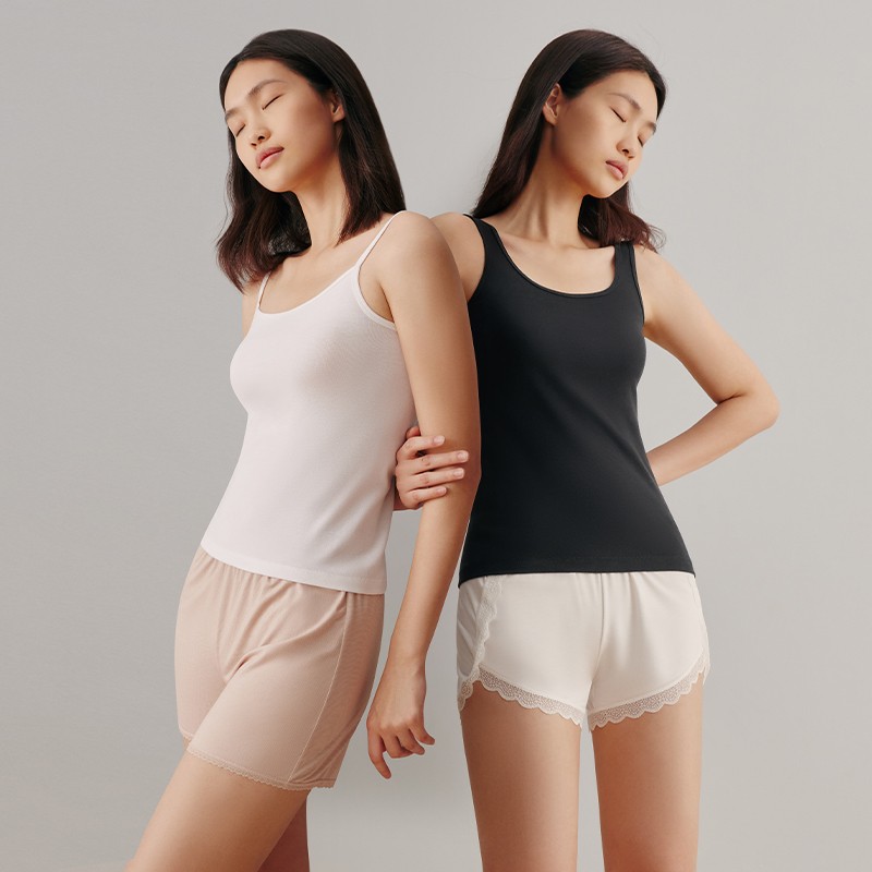 螺纹女士全棉运动背心