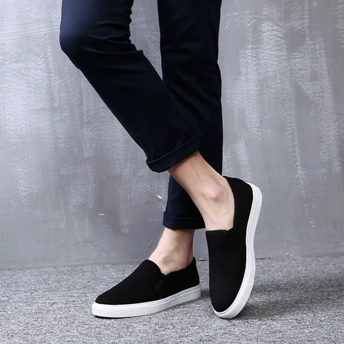 Классическая мужская обувь 2025. Весенне-осенняя парусиновая обувь. Мужская тканевая обувь. Модные кроссовки в корейском стиле. Новые повседневные туфли без шнуровки.