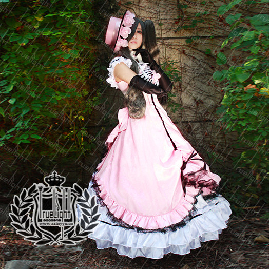 超原版白夜之城黑执事Cosplay夏尔女装谢尔少爷长款礼服晚宴裙子