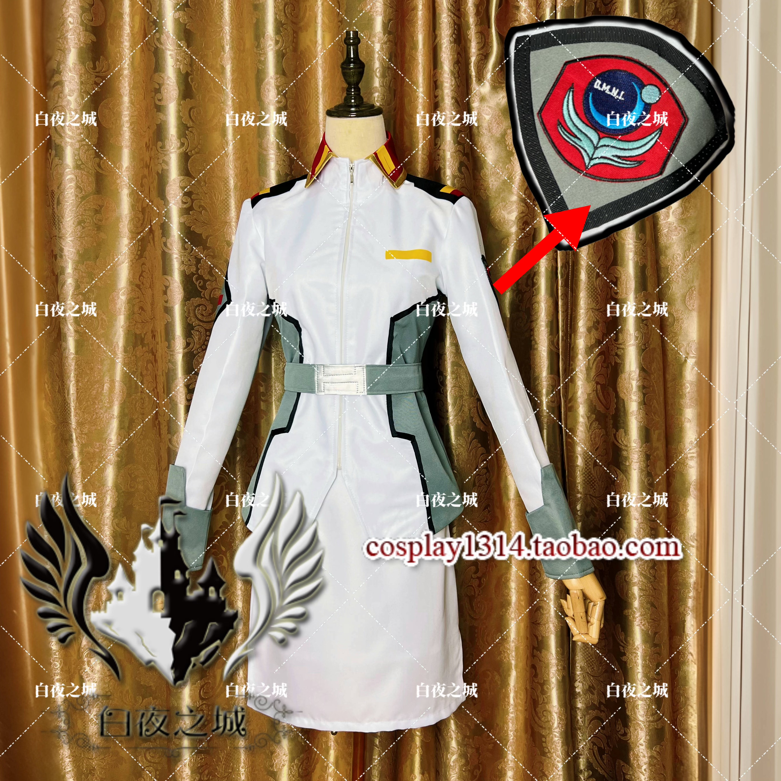 白夜之城cosplay高达地球联邦军装高达seed舰长服装定制