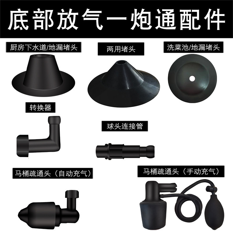 美特佳新款上端放气一炮通堵头底部放气一炮通标准配件全款 - 实物图