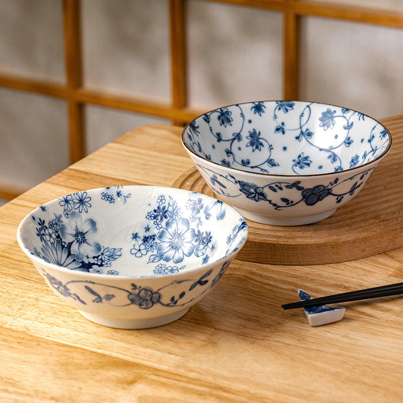 美浓烧日本进口陶瓷餐具饭碗汤碗