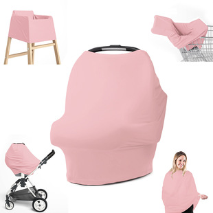 INS哺乳巾婴儿推车安全座椅挡风罩防尘提篮罩宝宝遮阳喂奶罩衣