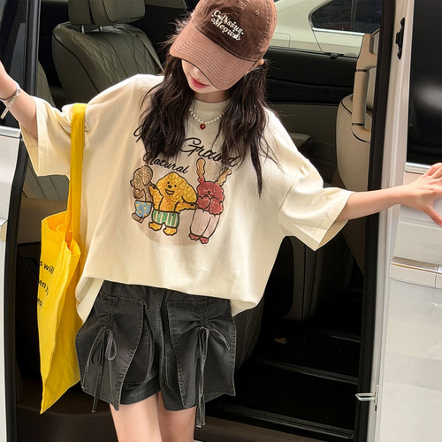 女童短袖t恤2026新款大童半袖t儿童超好看夏上衣女孩独特漂亮夏装