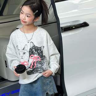 女童卫衣春装女大童韩系巨好看洋气上衣儿童2026新款今年流行爆款