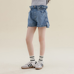夏季 薄款 女孩裤 清仓 子 休闲裤 女童牛仔短裤 中大童夏装 儿童热裤