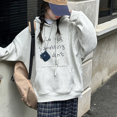 女童加绒连帽卫衣秋冬装儿童韩版加厚上衣2025新款洋气大童衣服潮