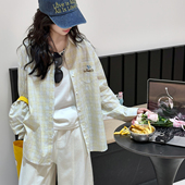 女大童超好看韩系洋气儿童春装 春装 衬衣外套 2026新款 女童格子衬衫