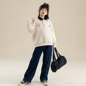 中大童洋气炸街上衣 女童卫衣清新甜美好气质春秋儿童春季 清仓