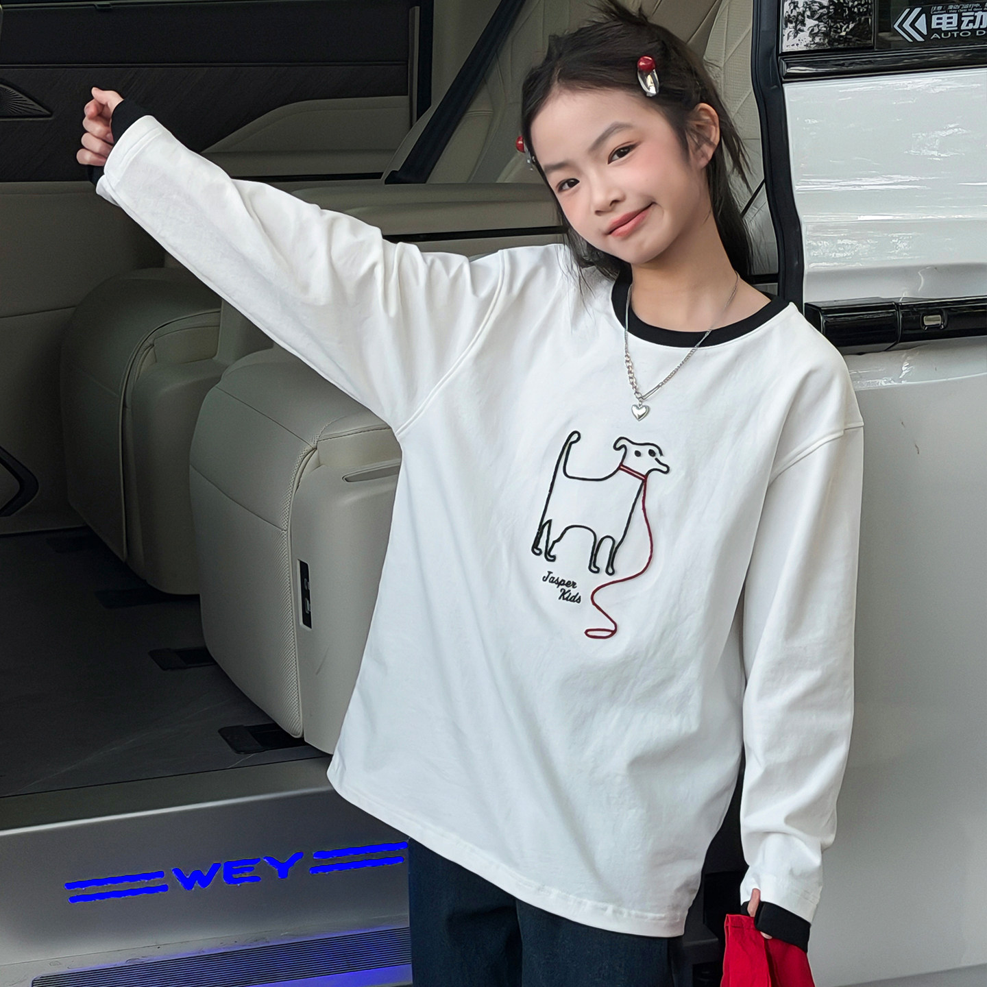 女童打底衫春装女大童巨好看长袖T恤2026新款春秋季韩系儿童上衣,童装/婴儿装/亲子装,T恤,淘宝优惠券,粉丝福利购,淘宝优惠卷