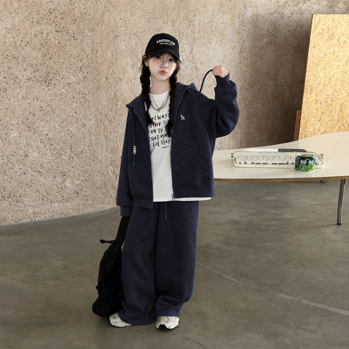 女童套装2026新款秋季又酷又飒的大童女装运动套装青少年女孩穿搭图片