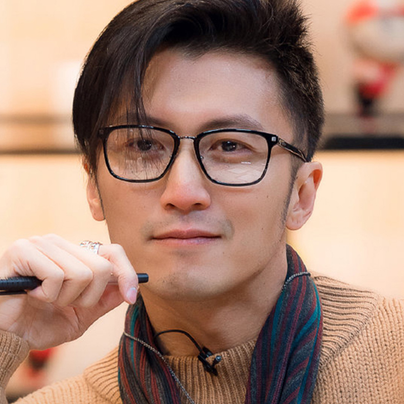 谢霆锋同款超轻tr90男士黑框眼镜 可配近视度数眼睛潮流复古方框