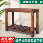 花架置物架实木防腐架中式 客厅户外庭院落地式 多肉多层鱼缸架定制