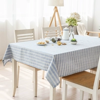 Bàn cà phê đơn giản khăn trải bàn bằng vải cotton và vải lanh nhỏ kẻ sọc tươi bàn vải sân vườn hình chữ nhật Bắc Âu bàn cà phê vải khăn - Khăn trải bàn mua khăn trải bàn