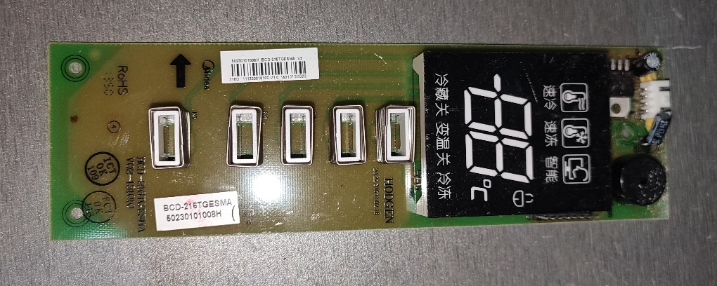 适用于美的冰箱BCD-216TGESMA/221TGEM显板电脑板50230101008H