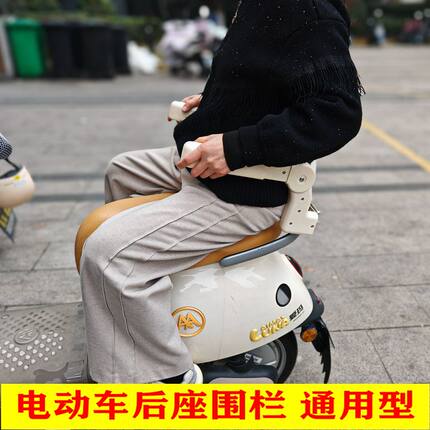 电动车儿童座椅后置护栏带围栏电瓶车踏板车小孩后座扶手安全坐椅
