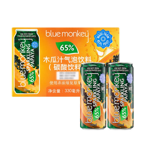 麦德龙SamCostco山姆会员超市代购BlueMonkey进口木瓜汁气泡饮料